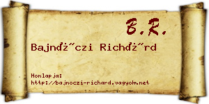 Bajnóczi Richárd névjegykártya